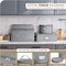 Sorbus China Storage Containers, 4 Stackable Quilted Dish Storage Container, Plate Organizer with Felt Plate Protector
